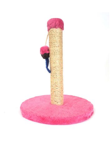 Arranhador para Gatos Poste Pelúcia Médio Rosa