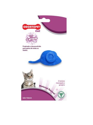 Mouse Cat com Catnip Azul Odontopet