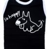 Camiseta para Cachorros Regata Happy com Proteção UV Preta
