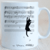 Caneca Gato Notas Musicais