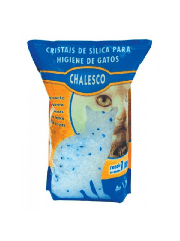 Areia Sanitária para Gatos Cristais de Sílica 1,8Kg Chalesco