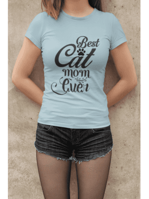 Camiseta Best Cat Mom Ever Feminina