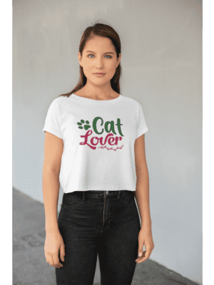 Camiseta Cat Lover Cropped