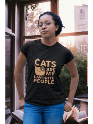 Camiseta Cats are my Favorite People Feminina