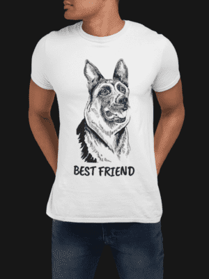 Camiseta Best Friend Pastor Alemão Unissex