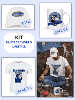 Kit Pai de Cachorro Lifestyle Estampa Azul