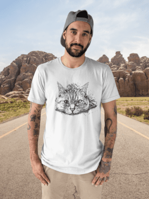 Camiseta Gray Cat Unissex