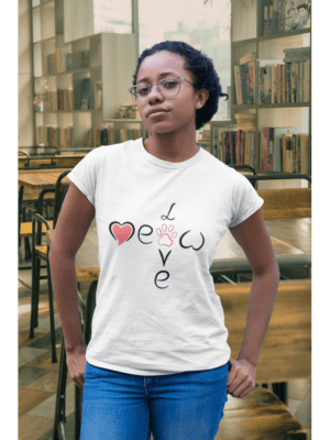 Camiseta Love Meow Feminina