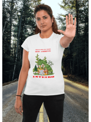 Camiseta Meio Ambiente Inteiro Feminina