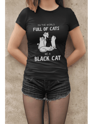 Camiseta Be a Black Cat Feminina