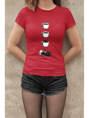 Camiseta Cup Cat Feminina