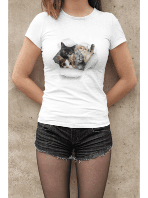 Camiseta Quatro Gatos Feminina