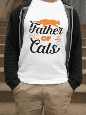 Camiseta Father of Cats Unissex