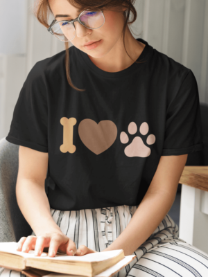 Camiseta I Love Dogs Unissex