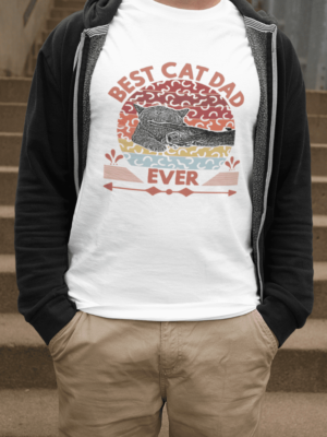 Camiseta Best Cat Dad Ever 2 Unissex