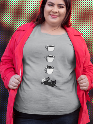 Camiseta Plus Size Cup Cat