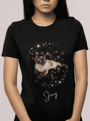 Camiseta Personalizada com a Foto do meu Gato Preta 2