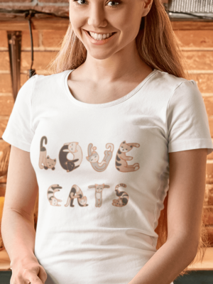 Camiseta Love Cats Feminina