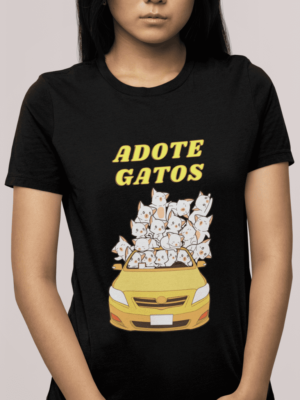 Camiseta Adote Gatos Feminina