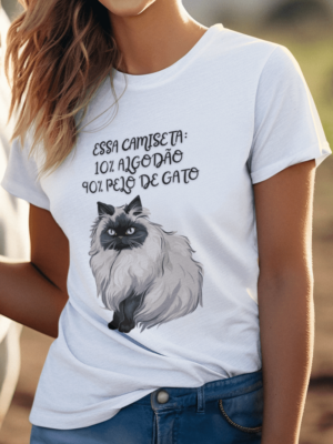 Camiseta Pelo de Gato Feminina